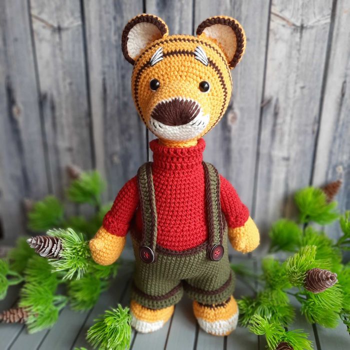 Игрушка Тигр ручной работы