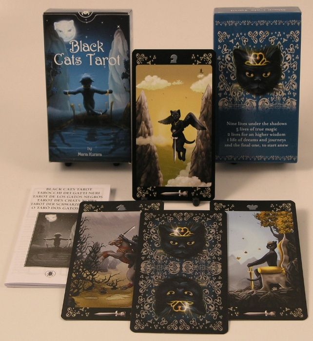 Pisicile negre-Carti de Tarot/ORIGINAL/ed lim-imagini superbe,SIGILAT