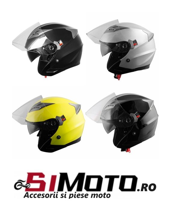 Casca Open face A-pro Kinetic deschisa cu ochelari moto scuter