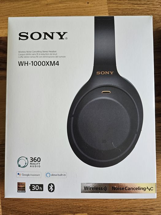 Sony WH-1000XM4 безжични слушалки с ANC - пълен комплект, отлично

Състояние