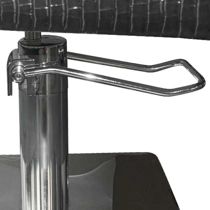 Фризьорски стол с лъскава тапицерия в черно и розово M90