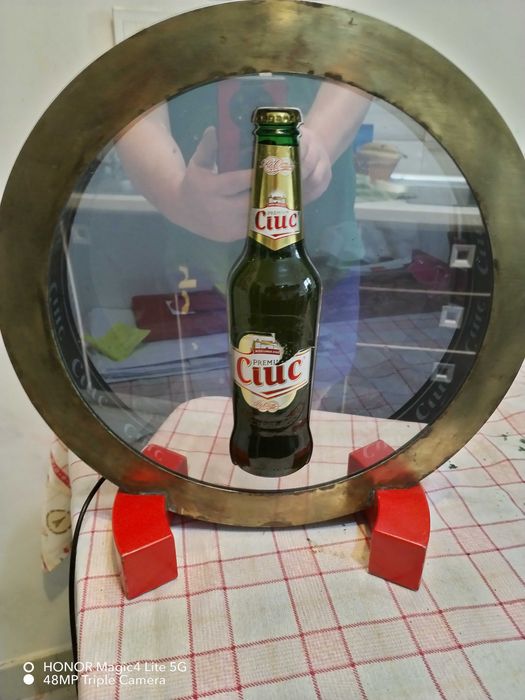 lampă publicitară 3D vintage rétro bere ciuc bar cafe