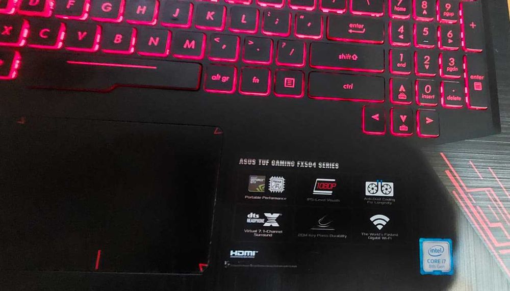 laptop ASUS TUF FX504GD intel i7 24 gb rami ssd nvidia 4gb