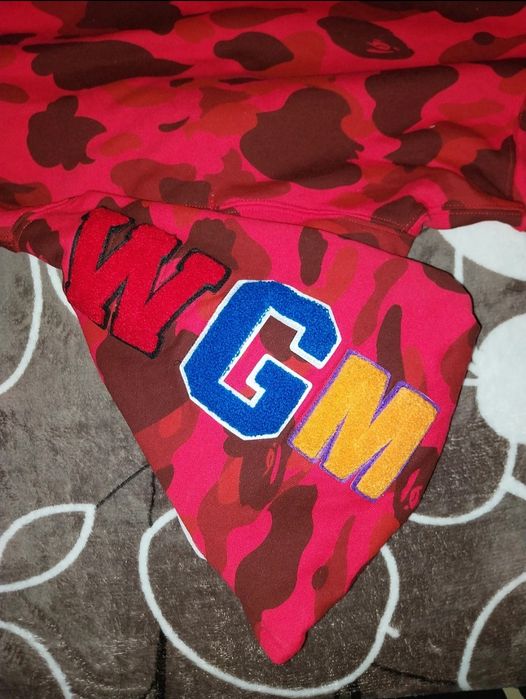 BAPE Zip Up Red Color Camo Shark