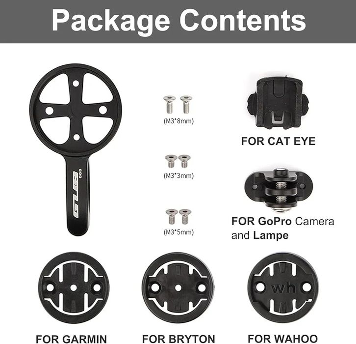 Suport bicicleta pentru Gopro Garmin Edge Wahoo  Elemnt Bryton, Cateye