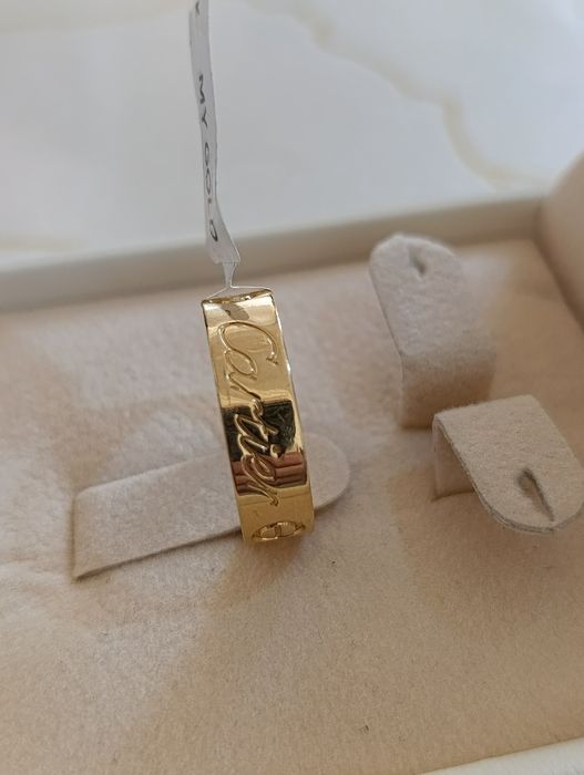 Золотое кольцо Cartier Евро модель проба 585 вес 3,76 гр размер 19,5