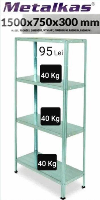 Rafturi cu 4 polițe POLONIA NOI - 95 Lei