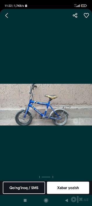 Bolalar uchun velosiped sotiladi