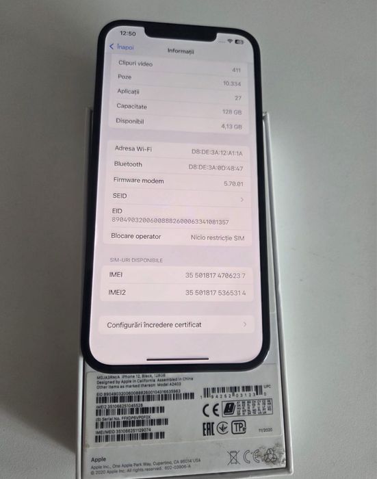 Vand iphone 12 pro max