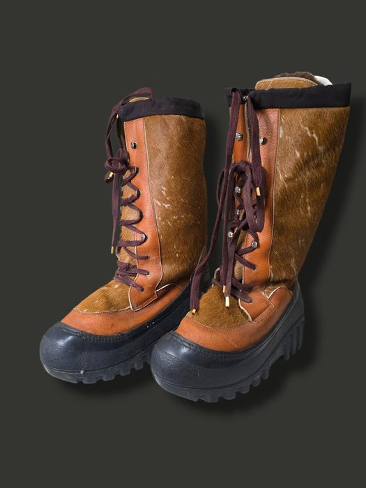 Италиански ловни ботуши от естествена кожа и косъм – Snow-Cat подметка