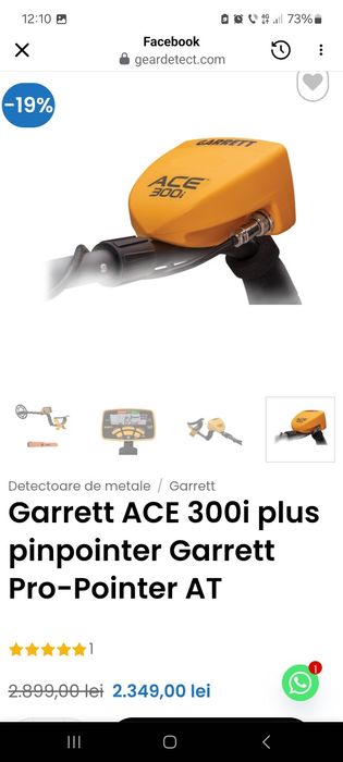 Detector metale Garrett ACE 300 i