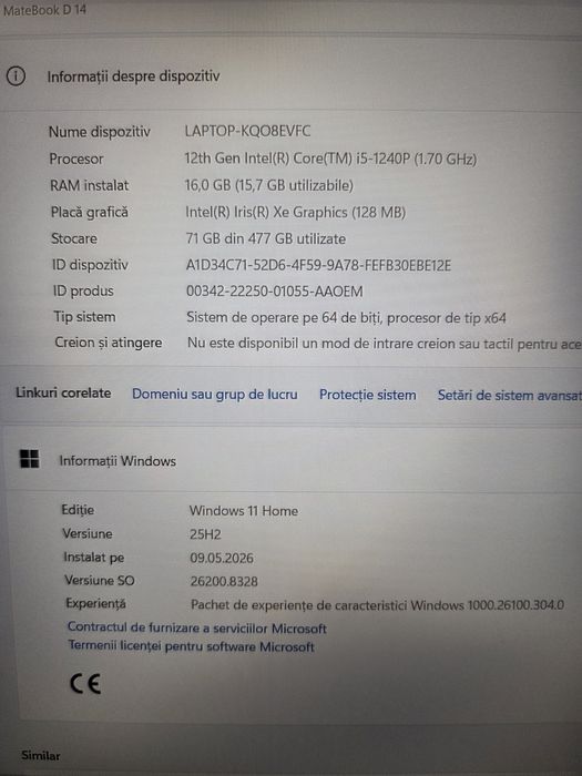 Matebook D14 Huawei 2024.