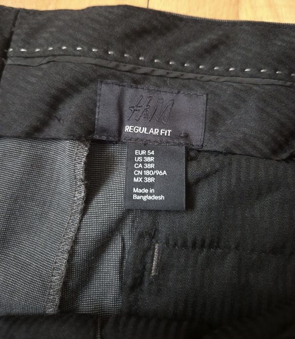 Pantaloni eleganți H&M Regular Fit, Gri, Bărbați - 54 (38R)