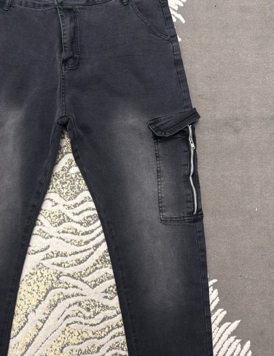Blugi slim cargo