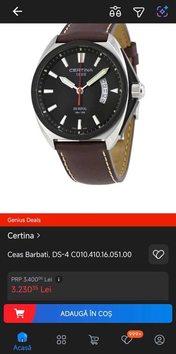 Ceas Certina DS Royal DS-4 nou in cutie