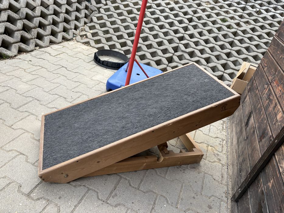 rampa catei reglabila din lemn masiv