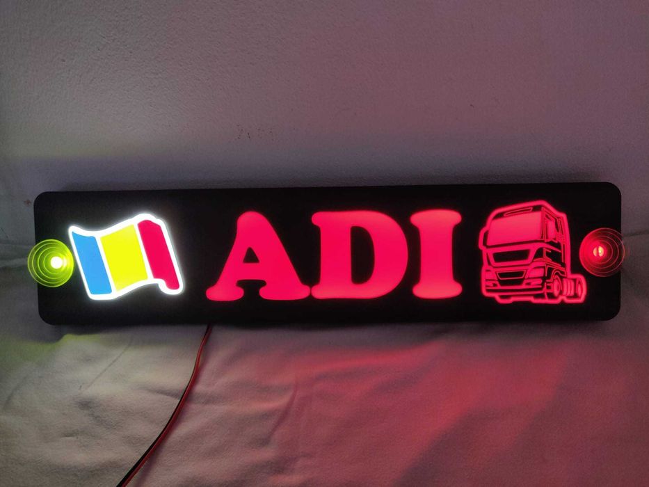 Placă nume cu led TIR dubita autocar autobuz