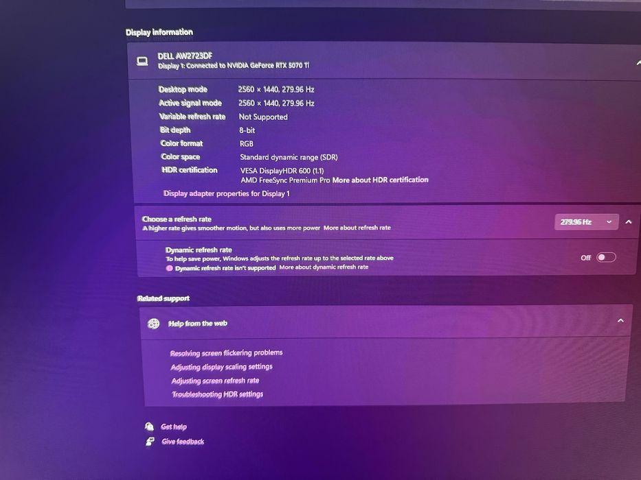 Monitor Alien 2k 280hz