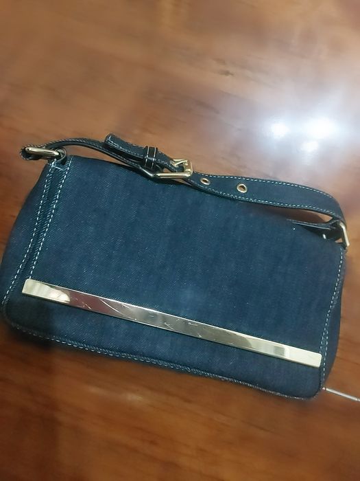 Сумка-клатч  джинсовая маленькая