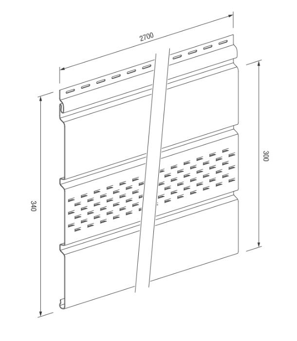 Перфориран софит S-07 2.70/0.30 Kафяв