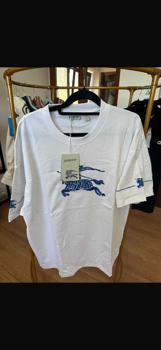 Tricou Burberry Prorsum Clasic Alb cu Eticheta Premium