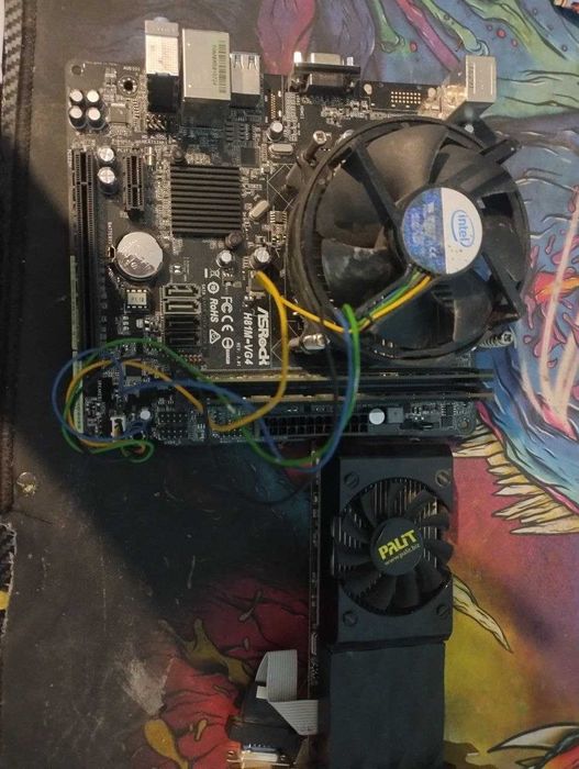 Комплект мат.платы + I5-4460 + 8гб Озу + видеокарта