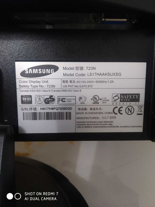 Монитор САМСУНГ 15 диагональ