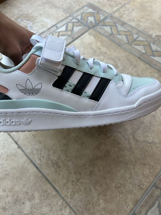 Adidas Originals Forum Low Cloud White/ Halo Mint/Core Black)