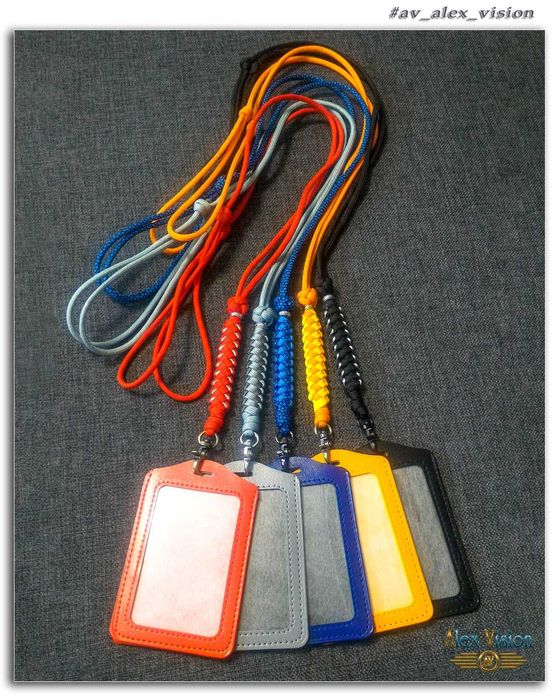 Ланьярд из паракорда с бейджем. 
(лента паракорд бейдж шнурок idcard )