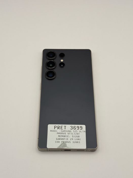 MAGAZIN VINDEM SAMSUNG: Samsung S 25 Ultra | 512 GB | 24 luni Garantie | Foarte bun | Black