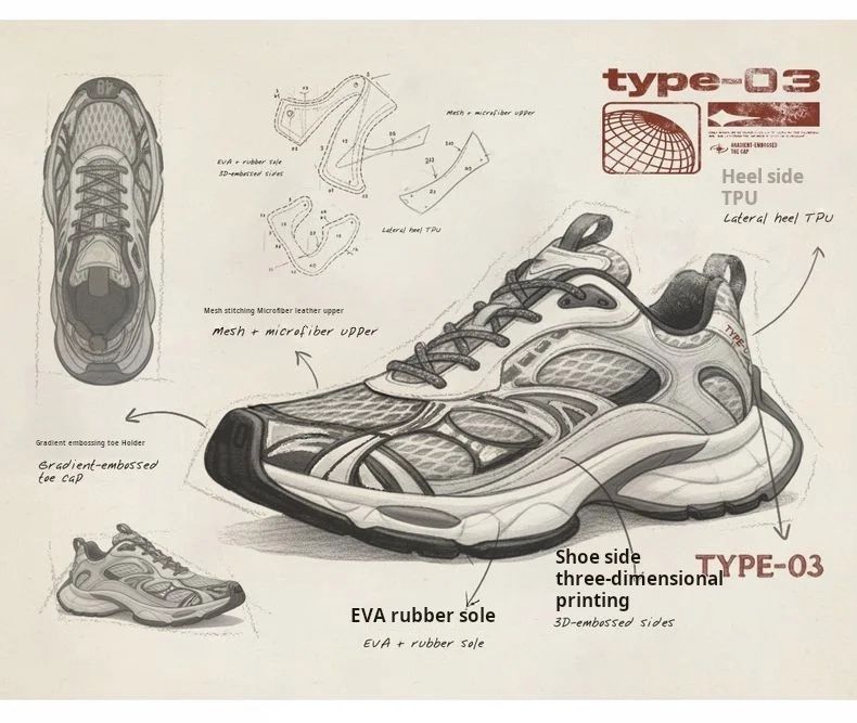 TYPE-03 Кроссовка Размер 43
