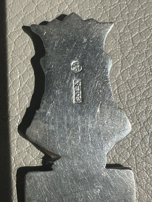 Semn carte/clama bancnote argint