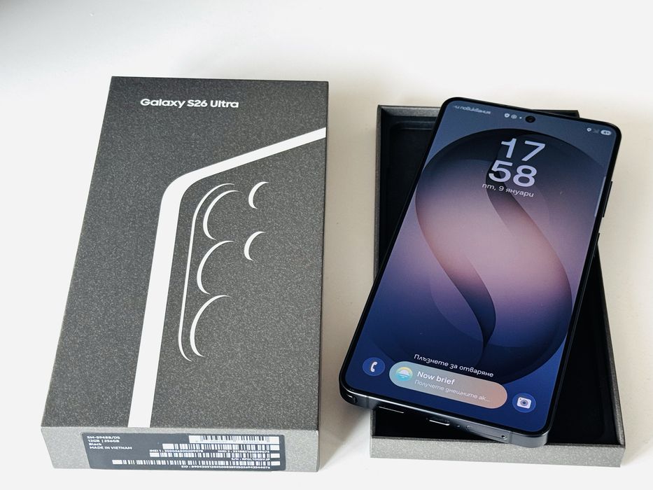 НОВ! Samsung S26 Ultra 256GB Black Гаранция 1 година