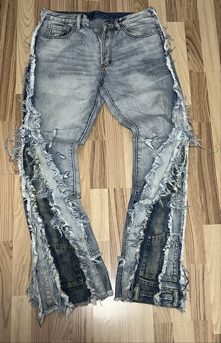 Mnml B373 Patch Flare Denim - Light Blue