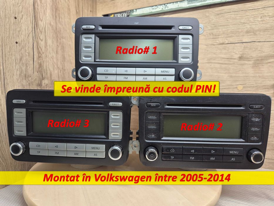 VW radio casetofon cd player RCD300 passat transporter jetta polo eos tiguan bvx caddy golf touran volkswagen
