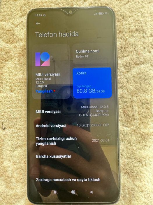 REDMI 9T tim qora