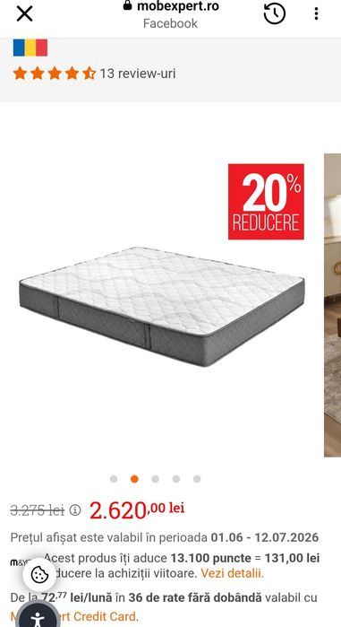 OFERTA!!!Saltea Diamond Eurotop Mob -2.00 x 1.60expert
