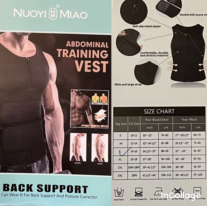Мъжка неопренова жилетка за изгаряне на мазнини