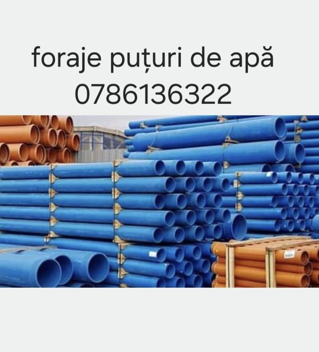 Foraje puțuri de apă de mică și mare