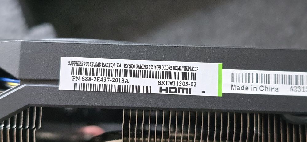Placa Video Noua Sapphire Amd 6800 XT 16 GB Gaming OC GDDR6 Nou
