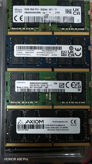 DDR4 32gb 3200mhz sodimm