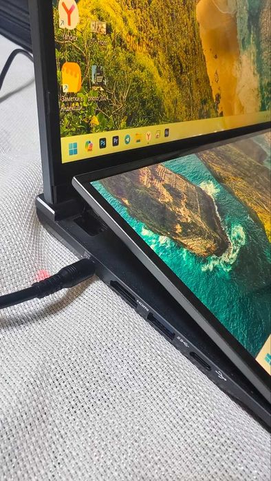 Ноутбук дуо 2 мониторли без бренд