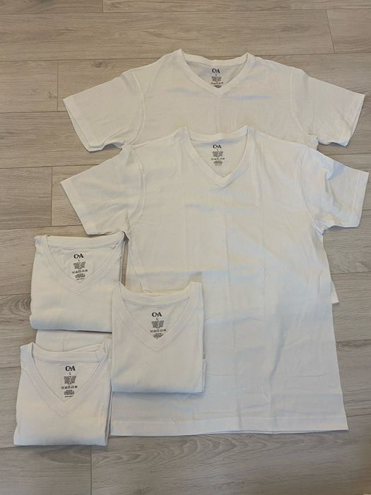 Set 3 tricouri in V bumbac, marimea L, noi