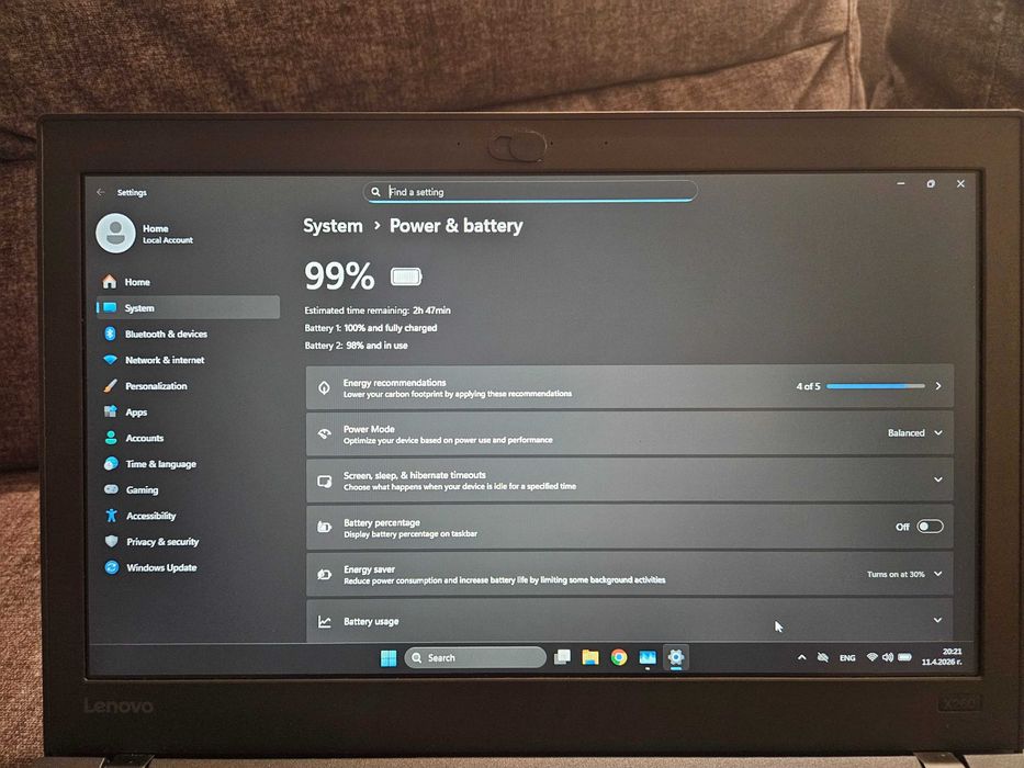Лаптоп Lenovo Thinkpad X260 i5/8GB/240GB