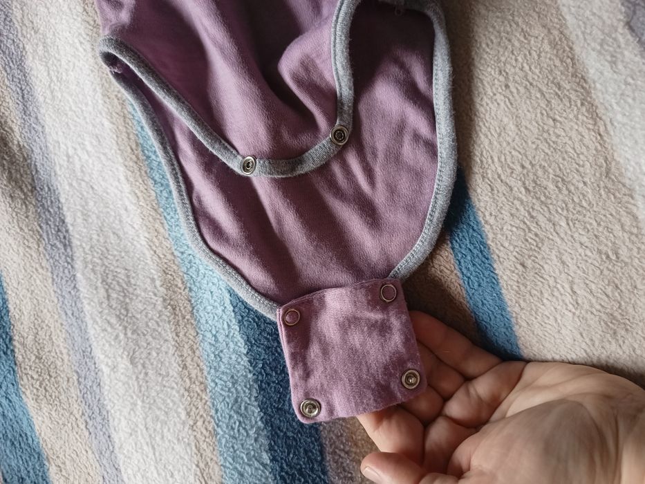 Бебешки комплект боди и панталон от 100% мерино вълна за 6-9м /74-80см