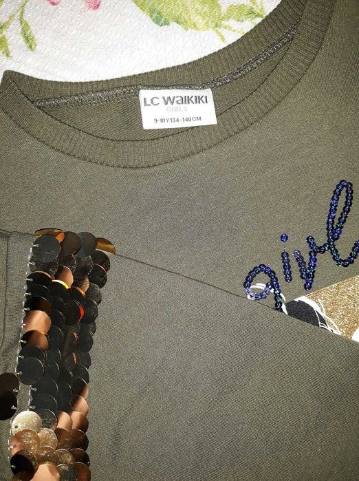 Rochie LC Waikiki, 9-10 ani, 134-140cm, kaki paiete