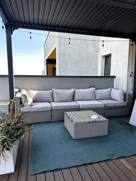 Set mobilier terasa 5 piese modulare poliratan