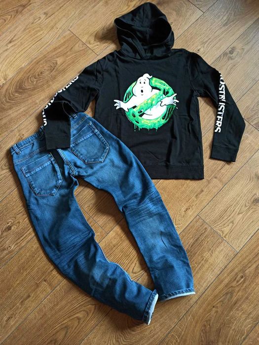 H&M детски еластични дънки и блузка