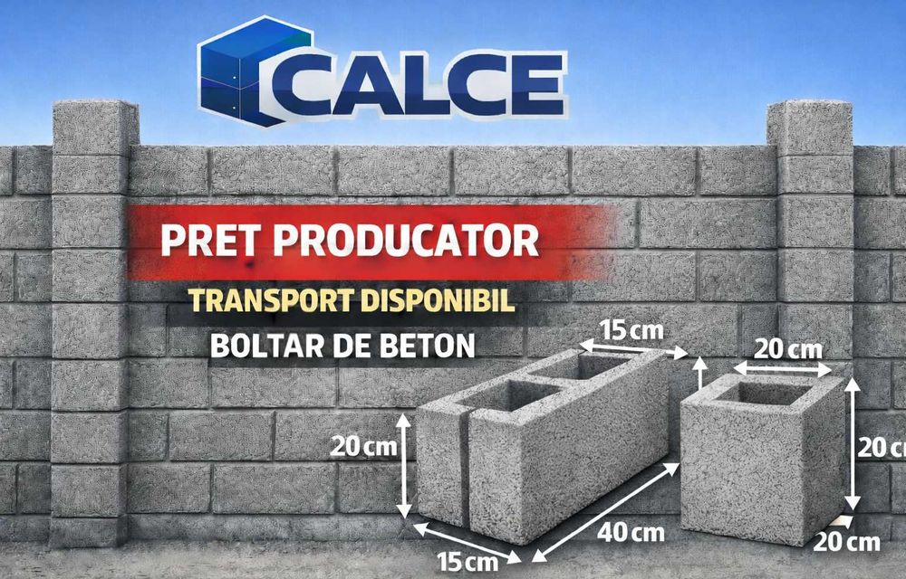 Boltar din beton 40x15x20 cm