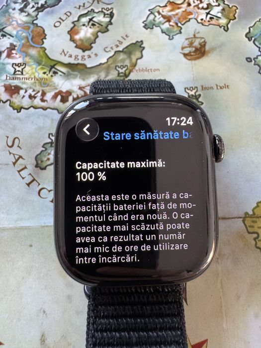 Apple Watch Series 10 46mm Titanium Slate 100% baterie+9 curele